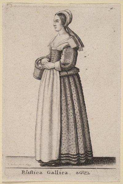 Gallisk landsbyscene av Wenceslaus Hollar