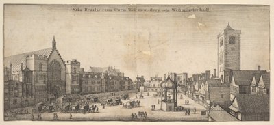 The Royal Sale at Westminster Hall, ofte kjent som Westminster haal Westminster Hall, 1647 av Wenceslaus Hollar
