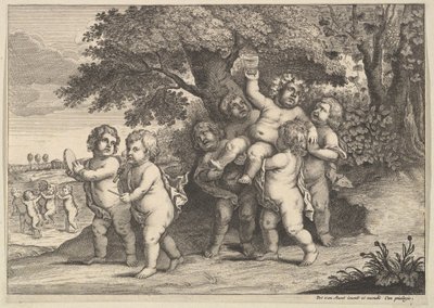 Syv gutter, 1625-77. av Wenceslaus Hollar
