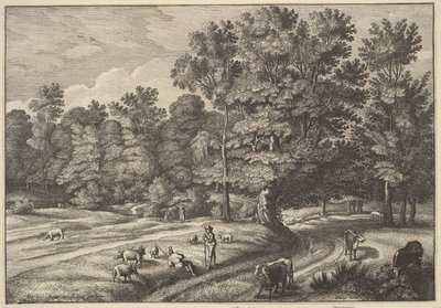 Hyrder i en skog, 1648-50. av Wenceslaus Hollar