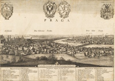 Stor utsikt til Praha av Wenceslaus Hollar