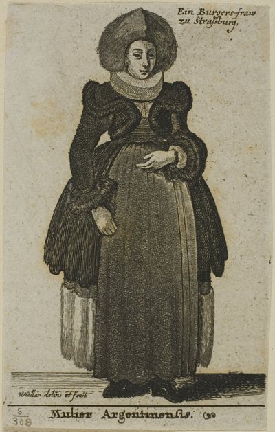 Strasbourg kvinne av Wenceslaus Hollar