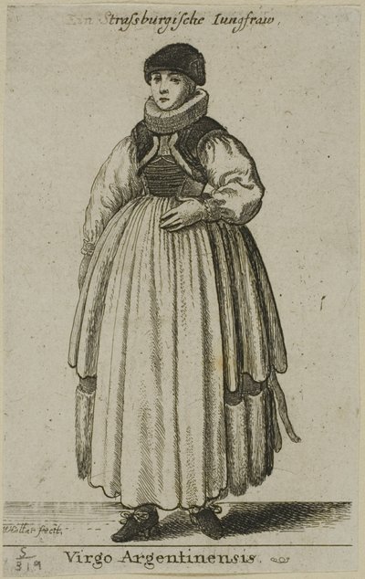 Strasbourg kvinne av Wenceslaus Hollar