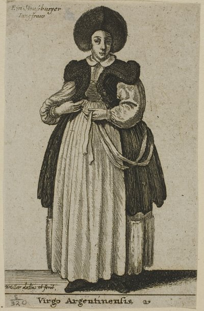 Strasbourg kvinne av Wenceslaus Hollar