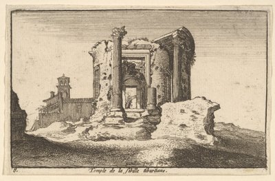 Temple of the Tiburtine Sybil, 1650. av Wenceslaus Hollar