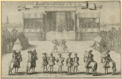 Kampen i Smithfield mellom den samme John de Astley og Sir Philip Boyle av Wenceslaus Hollar