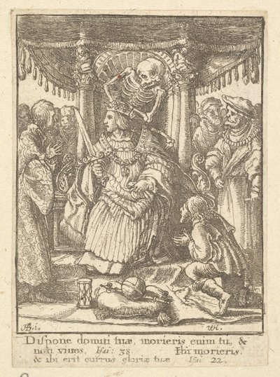 Keiseren, fra Dødedansen, 1651. av Wenceslaus Hollar