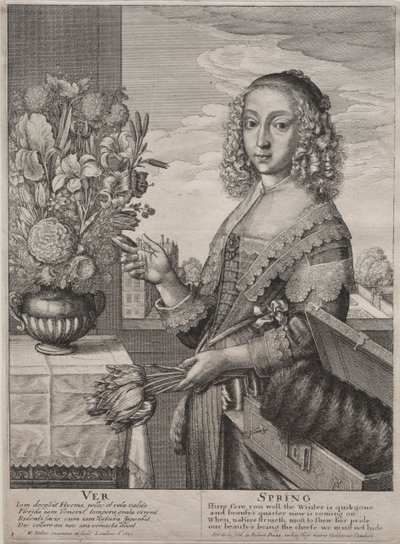 De fire årstidene: Våren, 1641. av Wenceslaus Hollar