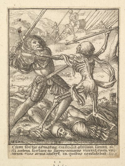 Ridderen, fra dødsdansen, 1651. av Wenceslaus Hollar