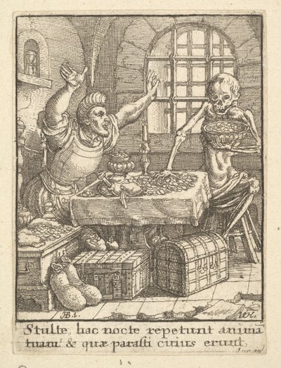 The Miser, fra dødsdansen, 1651. av Wenceslaus Hollar