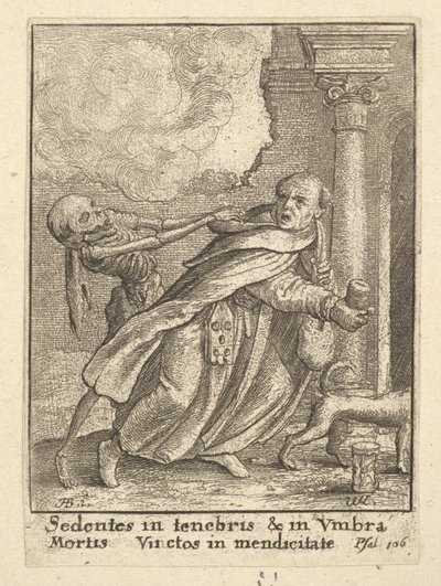Munken, fra dødsdansen, 1651. av Wenceslaus Hollar