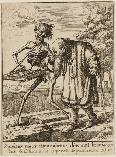Den gamle mannen og døden av Wenceslaus Hollar