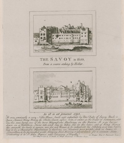 Savoyen i 1650 og slik den er i dag i 1792 av Wenceslaus Hollar