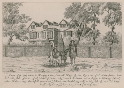 Huset til Latymere i Hackney av Wenceslaus Hollar