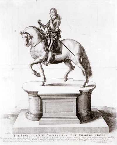 Statuen av kong Charles den 1. ved Charing Cross av Wenceslaus Hollar