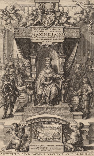 Tittelside til Philosophia Universia, 1649. av Wenceslaus Hollar