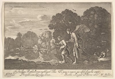 Tobias og engelen, 1644-52. av Wenceslaus Hollar
