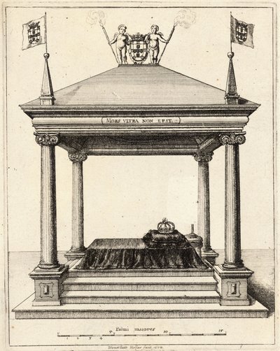 Graven til prins Theodosius de Bragança Tilstand 2 av Wenceslaus Hollar