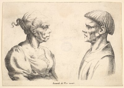 To hoder, 1625-77. av Wenceslaus Hollar