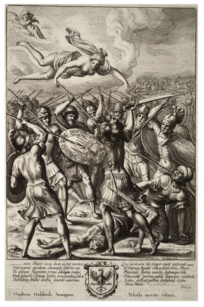 Venus beskytter Aeneas. Tilstand 2 av Wenceslaus Hollar