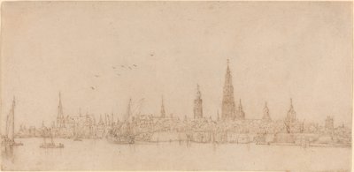 Utsikt over Antwerpen av Wenceslaus Hollar