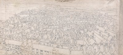 Utsikt over den østlige delen av Southwark, med utsikt mot Greenwich av Wenceslaus Hollar