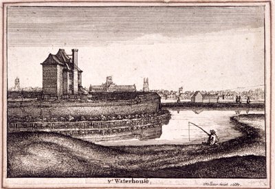 Utsikt over området rundt New River Head, Finsbury, London, 1665 av Wenceslaus Hollar