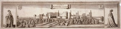 Utsikt over sørsiden av Windsor Castle, Berkshire, c1660 av Wenceslaus Hollar