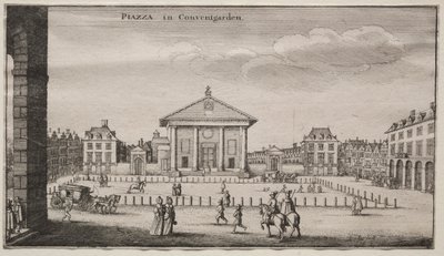 Utsikt over London: Piazza i Covent Garden av Wenceslaus Hollar