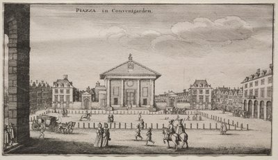 Utsikt over London: Piazza i Covent Garden. av Wenceslaus Hollar