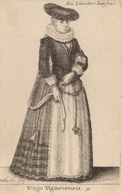 Jomfru Tiguriensis, 1649. av Wenceslaus Hollar