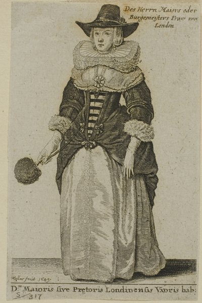 Kona til Londons borgermester av Wenceslaus Hollar