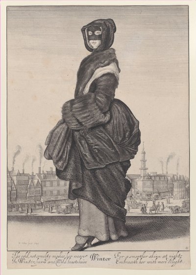 Winter, fra Årstidene, 1643-44., 1643-44. av Wenceslaus Hollar