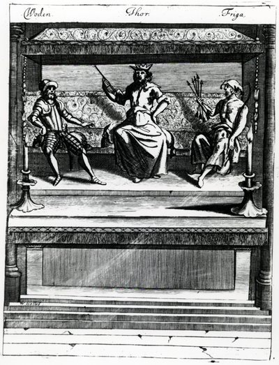 Woden, Thor og Friga av Wenceslaus Hollar