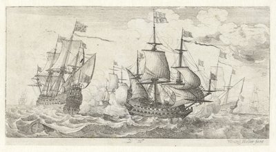 sjøslag Seascapes (serietittel) av Wenceslaus Hollar