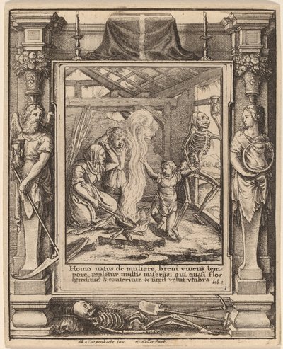 Barn av Wenceslaus Hollar after Hans Holbein the Younger after Abraham van Diepenbeeck