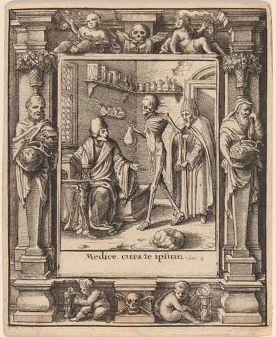 Doktor av Wenceslaus Hollar after Hans Holbein the Younger after Abraham van Diepenbeeck