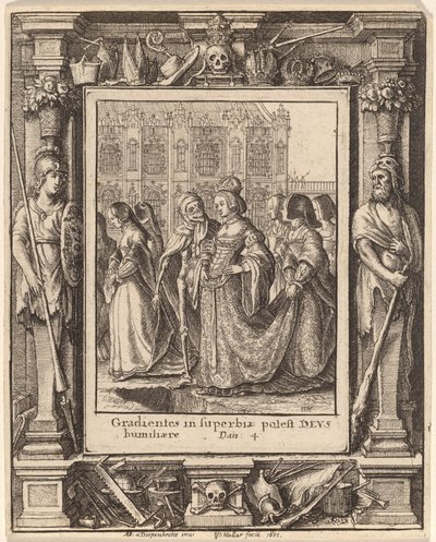 Keiserinne av Wenceslaus Hollar after Hans Holbein the Younger after Abraham van Diepenbeeck