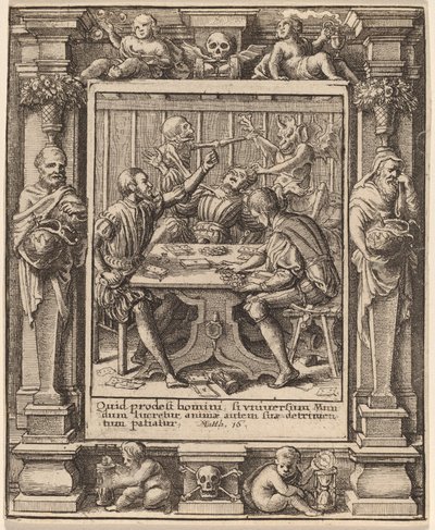 Spillere av Wenceslaus Hollar after Hans Holbein the Younger after Abraham van Diepenbeeck