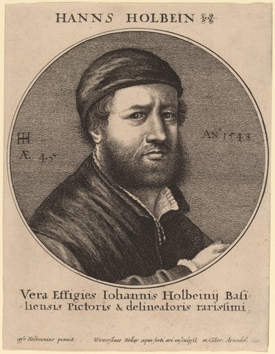 Hans Holbein den yngre av Wenceslaus Hollar after Hans Holbein the Younger