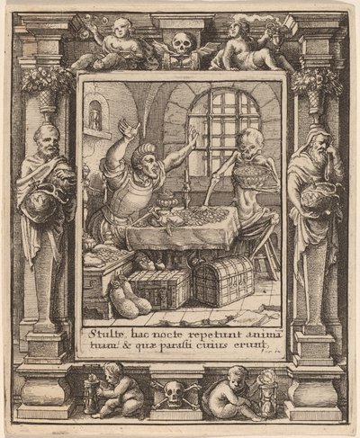 Gjerrig av Wenceslaus Hollar after Hans Holbein the Younger after Abraham van Diepenbeeck