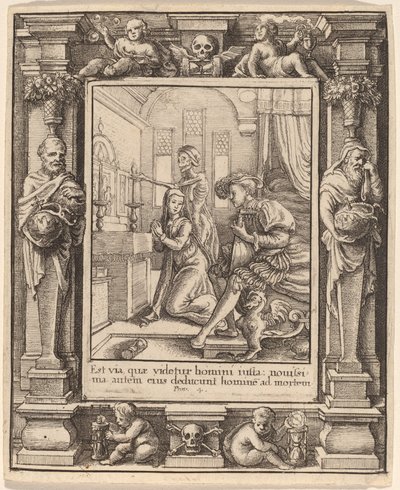 Nonne av Wenceslaus Hollar after Hans Holbein the Younger after Abraham van Diepenbeeck