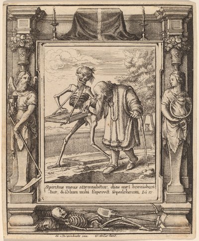 Gammel mann av Wenceslaus Hollar after Hans Holbein the Younger after Abraham van Diepenbeeck