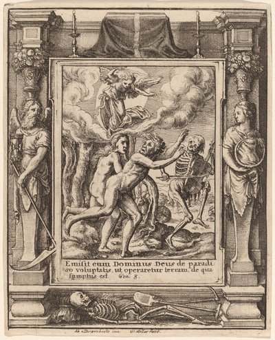 paradis tapt av Wenceslaus Hollar after Hans Holbein the Younger after Abraham van Diepenbeeck