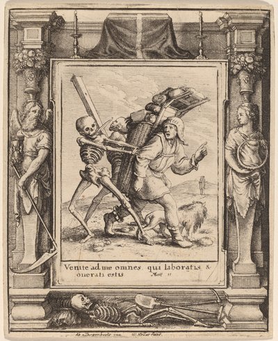 Peddler av Wenceslaus Hollar after Hans Holbein the Younger after Abraham van Diepenbeeck