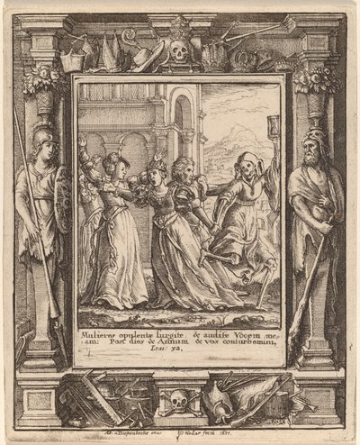 Dronning av Wenceslaus Hollar after Hans Holbein the Younger after Abraham van Diepenbeeck