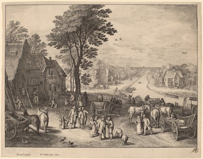 Kanalen av Wenceslaus Hollar after Pieter Brueghel the Younger
