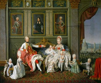 Leopold I, storhertug av Toscana med sin kone Maria Luisa og deres barn, 1773 av Werlin