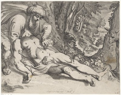 Den barmhjertige samaritan av Werner van den Valckert