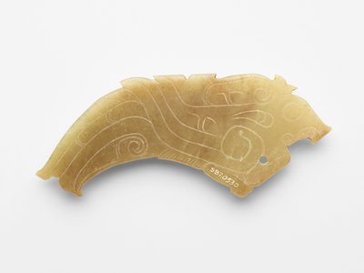 Anheng i form av en fugl, en av et par, ca. 1050-c. 950 f.Kr. (jade, nefritt) av Western Zhou Dynasty Chinese School